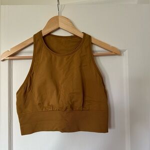 Mustard Yellow High Neck Lululemon Bra